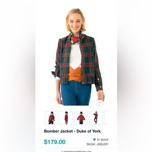 Plaid bomber jacket